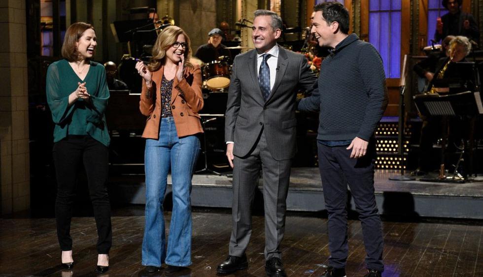 Elenco de “The Office” se reunió en Saturday Night Live para hacerle un pedido especial a Steve Carell. (Foto: NBC)
