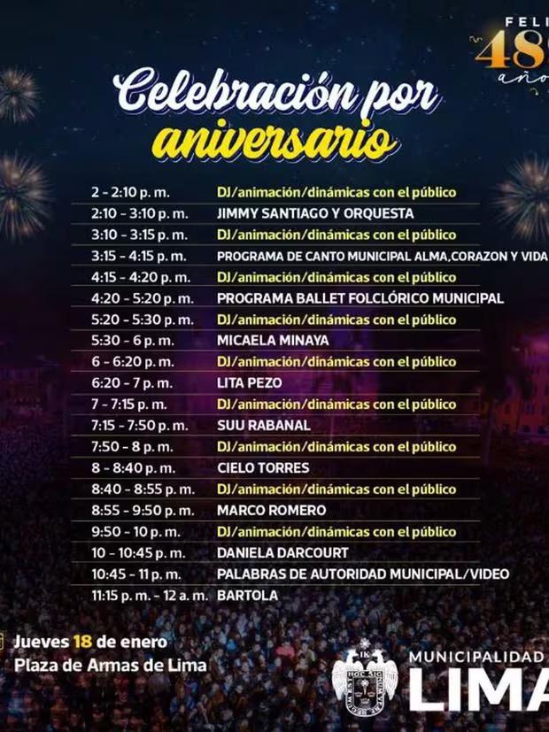 Aniversario de Lima Serenata, conciertos y más actividades en la