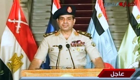 Abdel Fattah al-Sisi en discurso televisado. (AFP)
