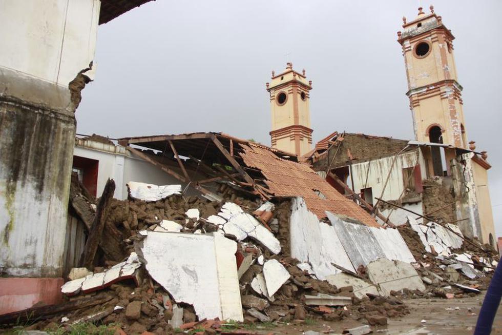 Iglesia Santo Domingo de Guzmán afectada por las lluvias. (JUAN MENDOZA)