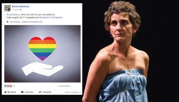 Norma Martínez publicó un mensaje por el Orgullo Gay.