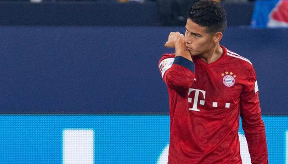 James Rodríguez sigue cedido al Bayern Munich toda esta temporada (Foto: AFP).