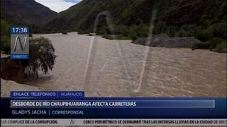 ¡Alerta! Desborde del río Chaupihuaranga destruye la vía que une Huánuco-Pasco y Lima