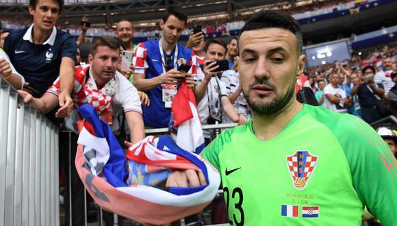 Danijel Subasic atajó en dos Copas del Mundo con Croacia (Foto: AFP).
