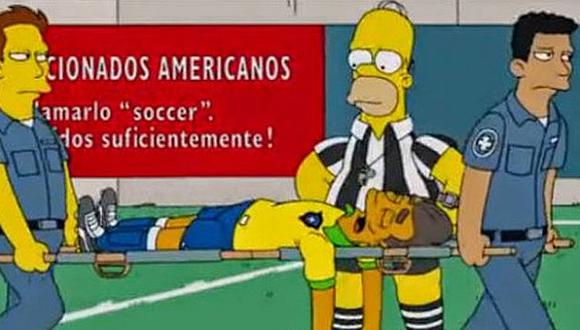 Los Simpsons predijeron lesión de Neymar en la Copa del Mundo 2014. (Internet)