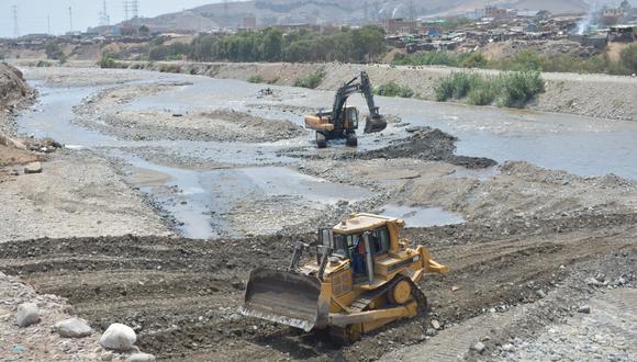 Trabajos de prevención en el río Chillón. (Foto: Municipalidad de San Martín de Porres)