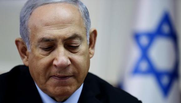 Netanyahu dijo a los reporteros que estaba comprometido en restaurar la tranquilidad en la frontera entre Israel y Gaza. (Foto: AFP)