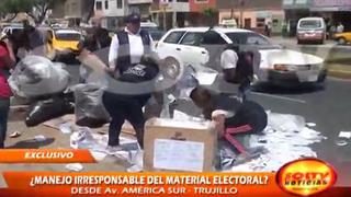 Elecciones 2014: Encontraron actas tiradas en una calle de Trujillo
