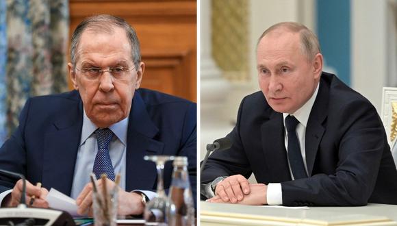 La UE adopta sanciones contra Putin y su canciller, Serguéi Lavrov. (Foto: AFP)