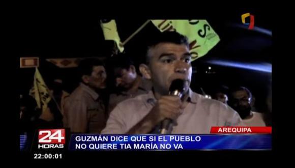 Arequipeños le pidieron a Julio Guzmán mayor claridad en su posición. (Captura Panamericana TV)