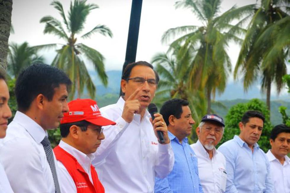 El presidente de la República, Martín Vizcarra, viajó a Bagua con dos de sus ministros. (Presidencia Perú).