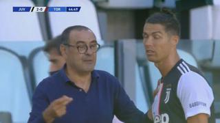 YouTube: Cristiano Ronaldo y el gesto a Maurizio Sarri que generó polémica en Italia [VIDEO]