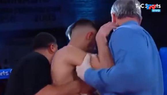 El tenso momento que se vivió en una pelea de box en Argentina. (Captura: YouTube)