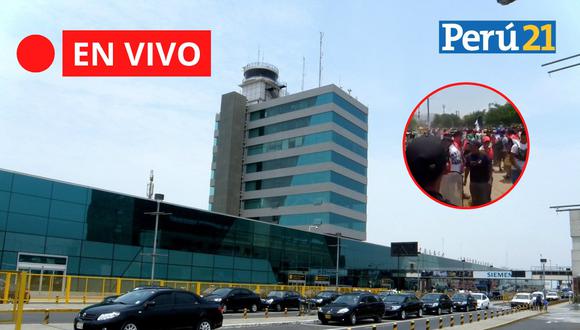 Miembros de las Fuerzas Armadas se dirigieron al Callao para resguardar el aeropuerto Jorge Chávez debido a presencia de manifestantes. (Perú21)