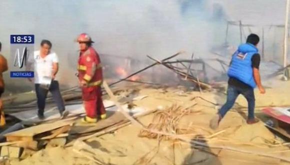 El cuerpo de bomberos luchó durante dos horas para controlar el incendio en la zona. (Video: Canal N)