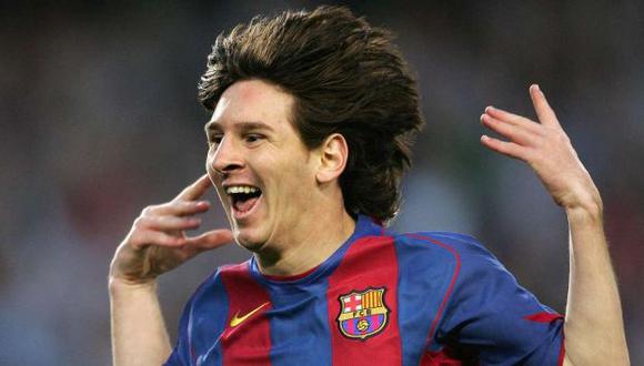 Lionel Messi anotó su primer gol con el Barcelona frente al Albacete, el 1 de mayo del 2005. (Getty Images)