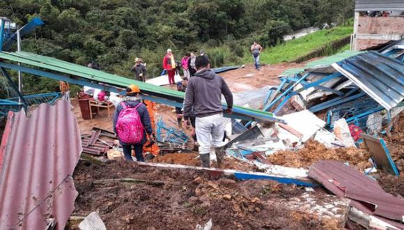 La emergencia generó desesperación en los habitantes y los familiares de quienes quedaron atrapados entre los escombros.(Foto: @HoyNarino)
