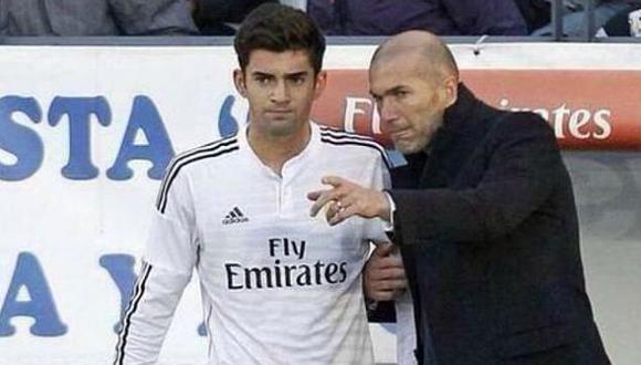Enzo Zidane, hijo de Zinedine Zidane, debutó con el Real Madrid Castilla. (Reuters)