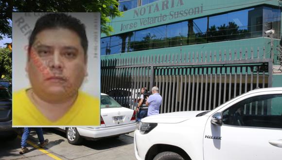 El crimen ocurrió dentro de la notaría Velarde en San Isidro. (Foto: Composición)