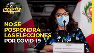 Premier Violeta Bermúdez afirmó que no se pospondrán las elecciones por COVID-19