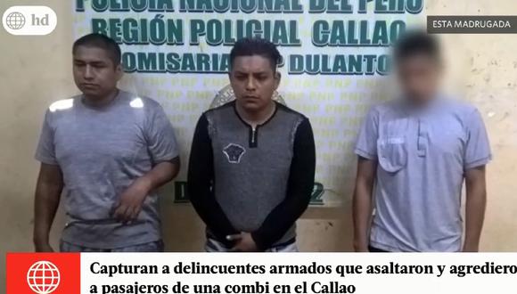 Capturan a delincuentes armados que asaltaron 
a pasajeros de combi en el Callao.