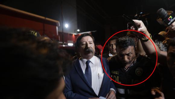 Guillén durante la detención del excomandante general de la Policía, Javier Gallardo. (Foto: Anthony Niño de Guzmán / GEC)