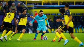 Barcelona empató 0-0 ante el Borussia Dortmund en el regreso de Messi por la Champions