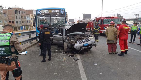 En horas de la mañana se reportó un accidente en El Agustino. (Foto: Twitter)