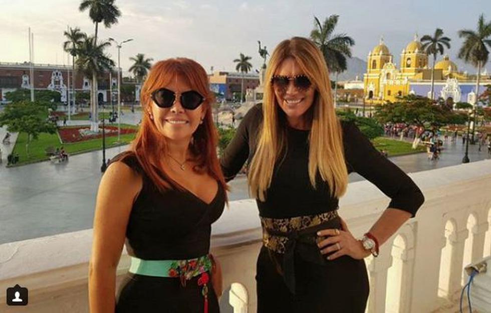 Jéssica Newton posteó un video al lado de Magaly Medina, con quien compartió hoy una íntima velada de celebración por el cumpleaños de la conocida periodista. (Instagram/@jessica.newton.777)