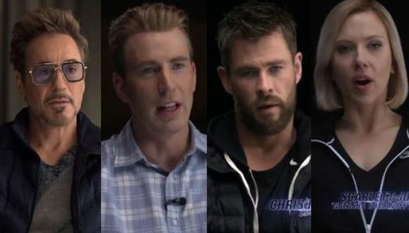 Robert Downey Jr., Chris Evans, Chris Hemsworth y Scarlett Johansson hablaron sobre "Avengers: Endgame". (Foto: Captura de video)