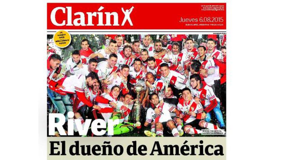 Diarios argentinos dedicaron varias páginas para resaltar el triunfo de River Plate.