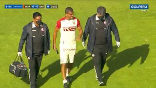 Nelinho Quina tuvo lesión y salió del ‘U’ vs. S. Huancayo a los tres minutos [VIDEO]