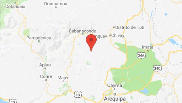 Un sismo de magnitud 3,6 se registró en la ciudad de Caylloma, en Arequipa, la tarde del sábado a las 16:58 hora local. (Foto:IGP)