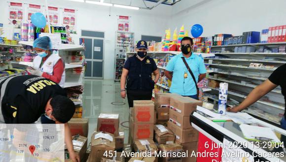 Madre de Dios: Policía interviene librería sin licencia donde vendían productos de primera necesidad. (PNP)