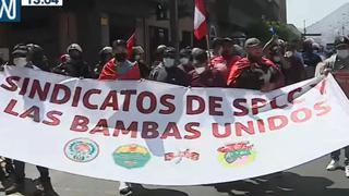 Trabajadores de Las Bambas marchan fuera del Congreso: “Casi 9 mil estamos en la calle” 