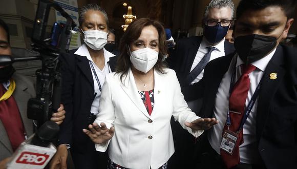 Dina Boluarte dijo que se deben respetar las leyes por las que Pedro Castillo fue elegido. (Foto: GEC)