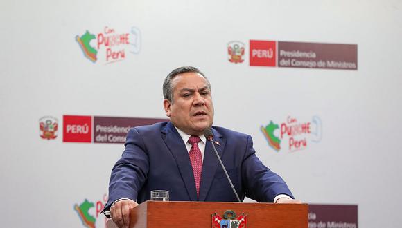Gustavo Adrianzén respaldó a su gabinete. (Foto: PCM)