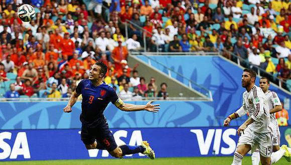 Brasil 2014: Gol de Van Persie contra España fue un éxito en Twitter. (Reuters)