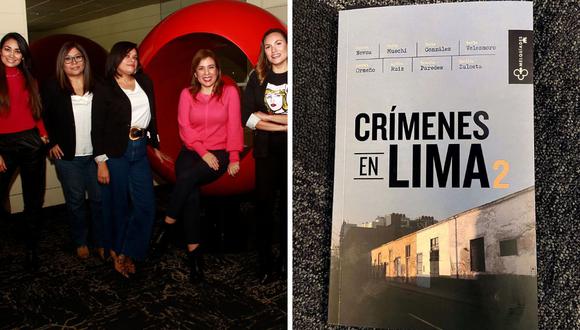 Paola González, Karina Novoa, Tábatha Paredes, Alvina Ruíz, Cecilia Zuloeta, Karla Velezmoro y Carla Musshi son las autoras de “Crímenes en Lima 2”. (Foto: Instagram)
