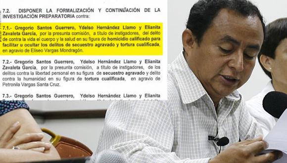 Esta es la resolución del fiscal provincial de San Ignacio que detalla los motivos de la grave acusación contra Santos.
