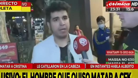 Fernando Andrés Sabag Montiel declarando para Crónica TV. (Foto: captura YouTube)