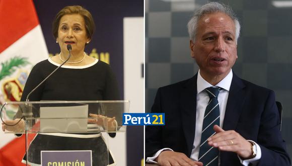 Inés Tello y Aldo Vásquez destituidos por infringir la Constitución. (Foto: Composición Perú21)