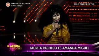 Laurita Pacheco se convierte en Amanda Miguel y sorprende con su presentación en “El Artista del año”