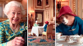 Reina Isabel II tomó el té con el osito peruano Paddington durante su jubileo de Platino