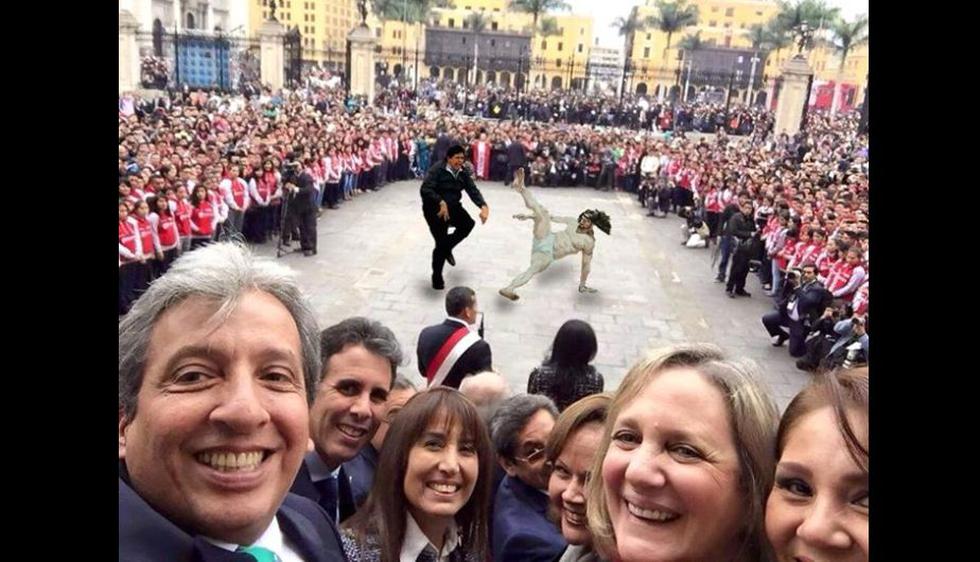 Facebook: Con memes se burlan del selfie que se tomó Manuel Pulgar-Vidal junto a sus colegas. (El Panfleto Perú)