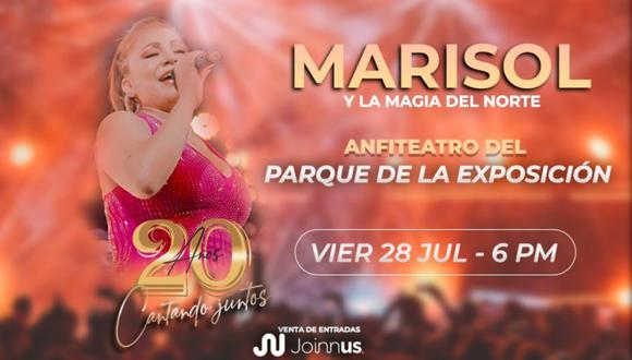 Marisol celebrará su 20 aniversario en el PArque de la Exposición (Foto: Joinnus).