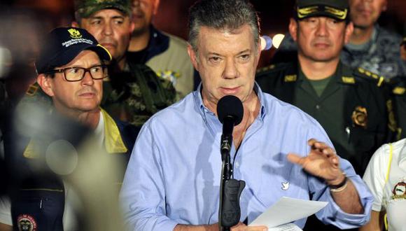 Juan Manuel Santos, mandatario de Colombia, lamentó el accidente. (EFE)