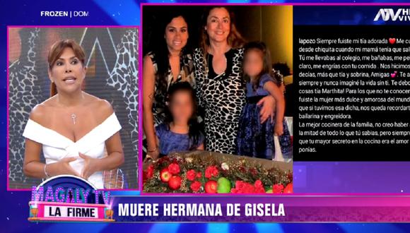 Magaly Medina dedica sentidas palabras a Gisela Valcárcel. (Foto: Captura ATV)