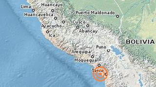 Sismo de 4.5 se sintió en Tacna