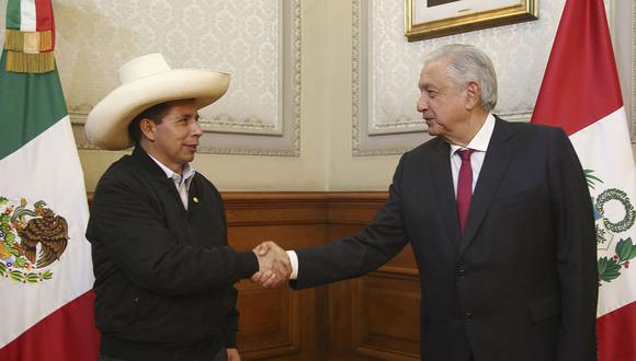 Pedro Castillo y AMLO se reunieron en Palacio de Gobierno a mediados de setiembre. Hoy, México le ofrece asilo político al exmandatario. (Foto: Presidencia)